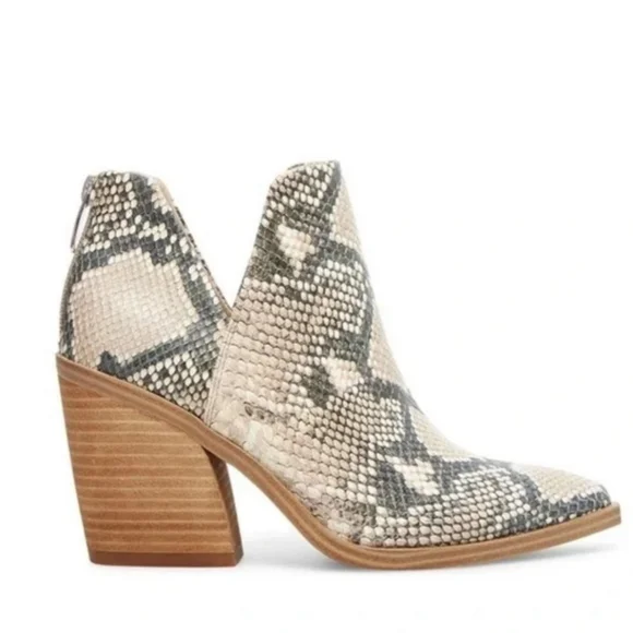 STEVE MADDEN Camryn Snakeskin Booties - Picture 1 of 11